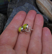 Highland Marble Sterling Silver Stud Earrings (8mm)