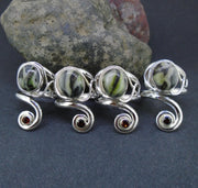 Skye Marble & Garnet Sterling Silver Ring
