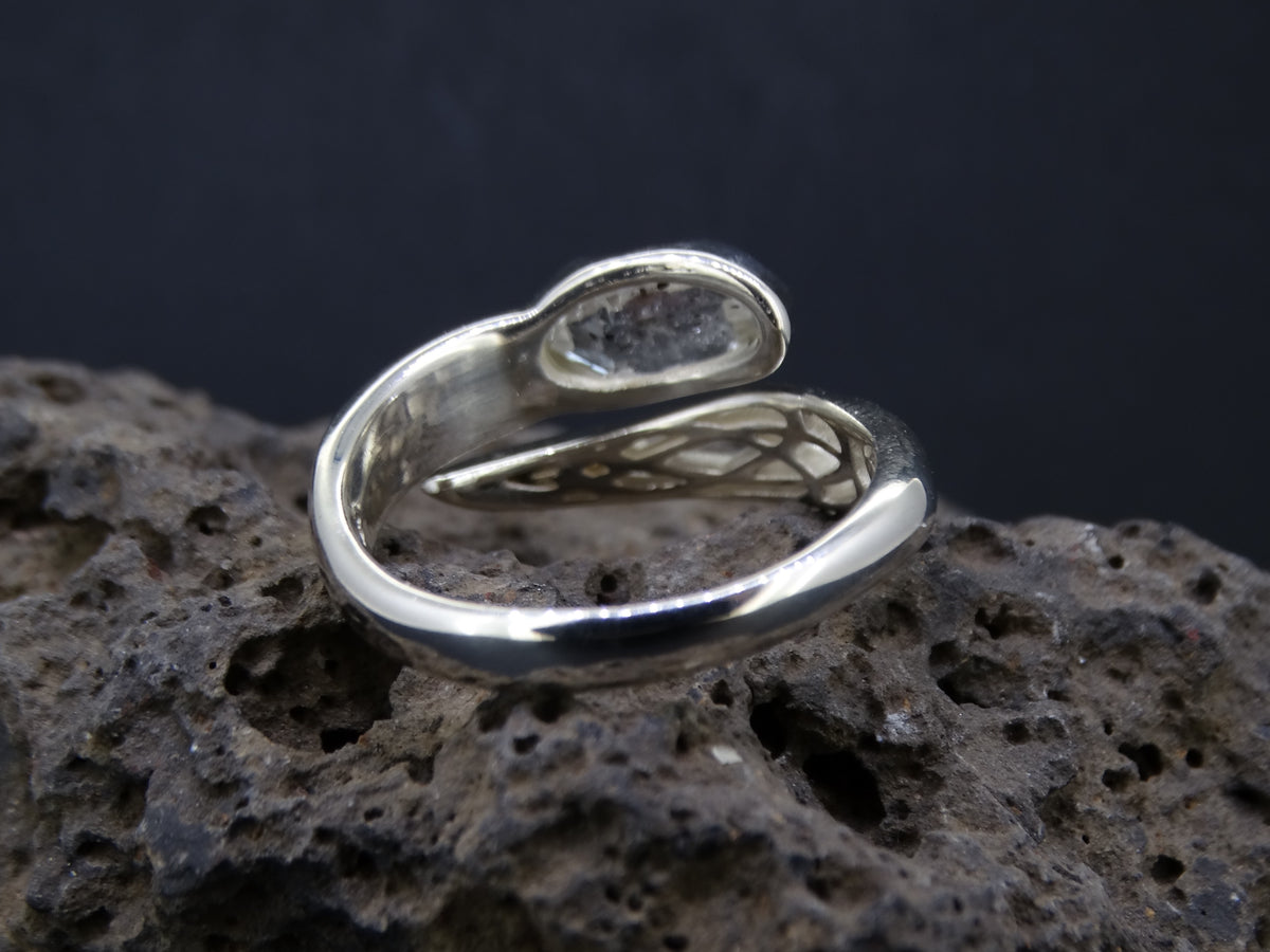 Herkimer Diamond Sterling Silver Celtic Snake Ring