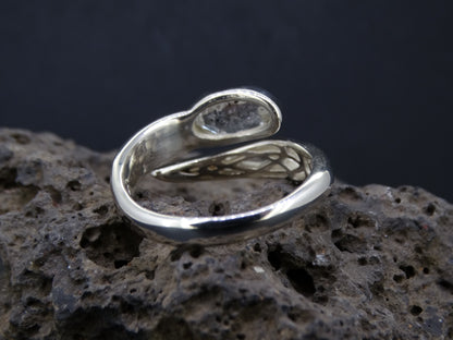 Herkimer Diamond Sterling Silver Celtic Snake Ring