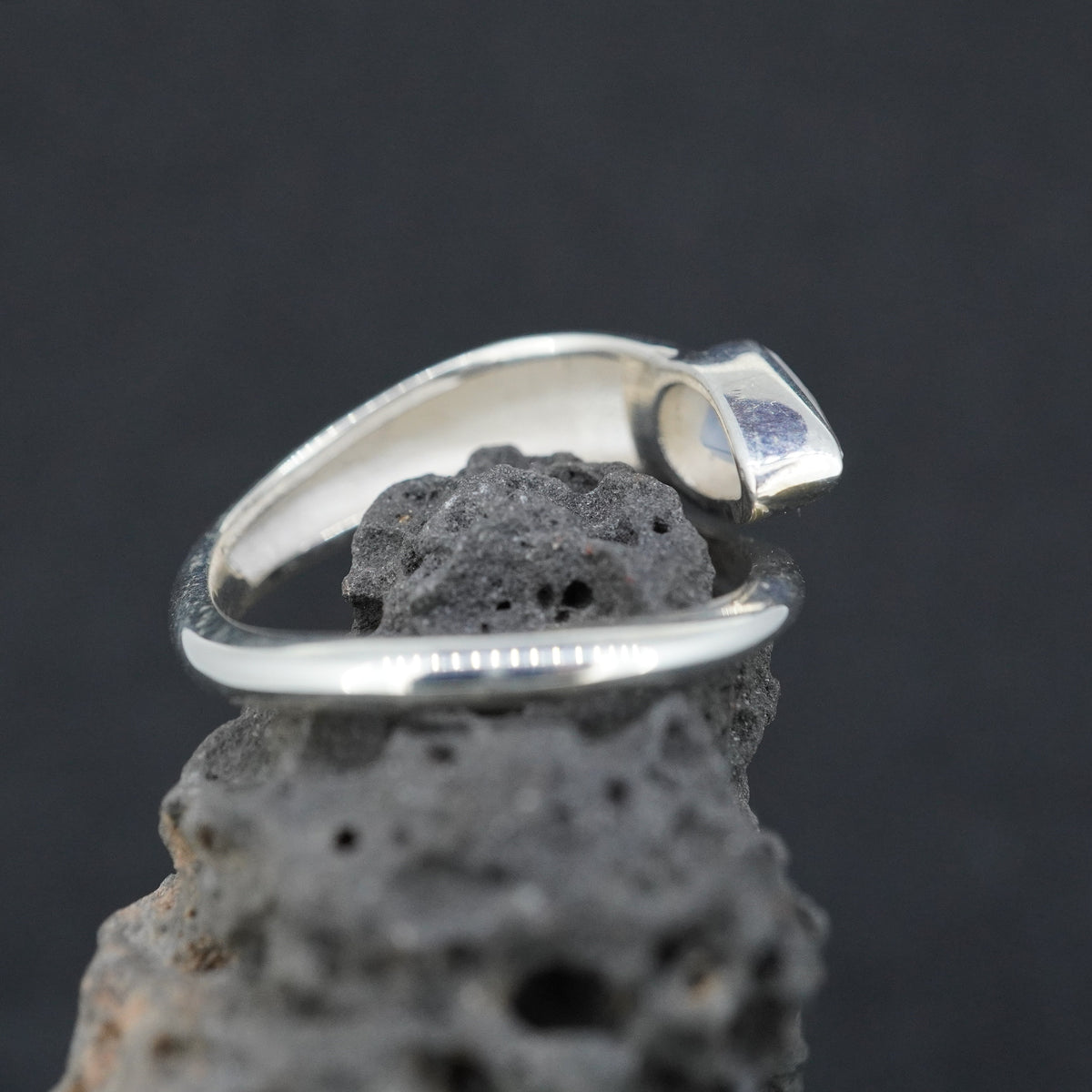 Scottish Chalcedony Sterling Silver Wrap Ring