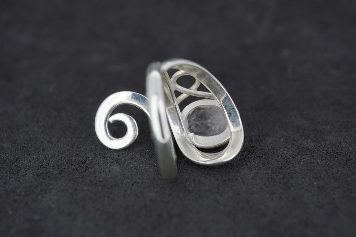 Kingdom 'Diamond' Sterling Silver Swirl Ring