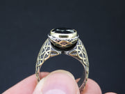 Cairngorm Quartz Scottish Gold and Sterling Silver Ring