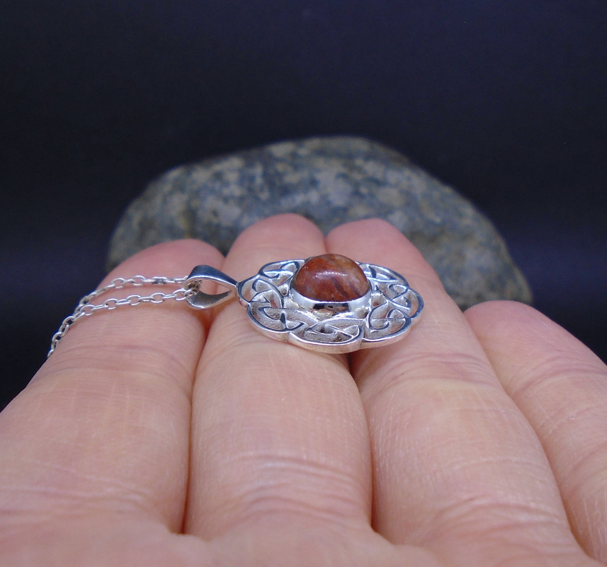 Lewisian Celtic Sun Sterling Silver Pendant