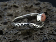 Scottish Isla Rose Sterling Silver Serpent Ring