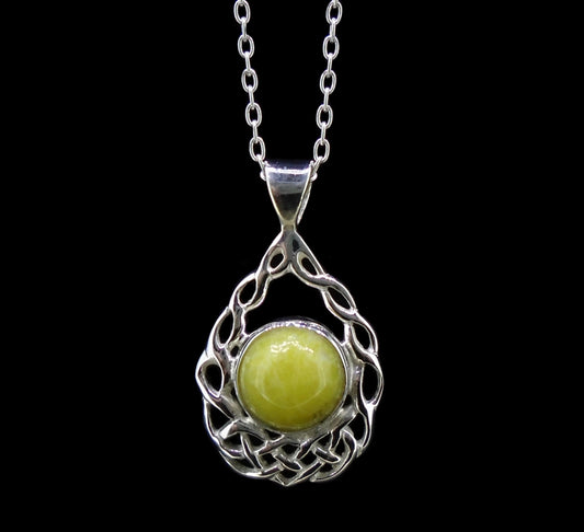 Highland Marble Celtic Cradle Sterling Silver Pendant