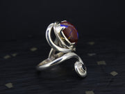 Koroit Opal and Sapphire Sterling Silver Ring