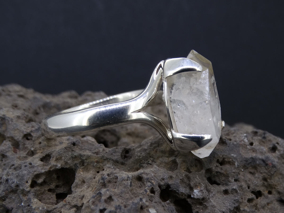Natural Herkimer Diamond Sterling Silver Ring