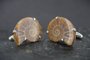 Ammonite Sterling Silver Cufflinks