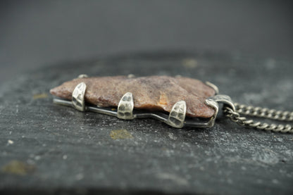 Neolithic Arrowhead Hammered Sterling Silver Pendant