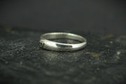 Scottish Sapphire with Scottish Gold & Sterling Silver Ring