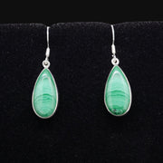 Malachite Sterling Silver Drop Earrings