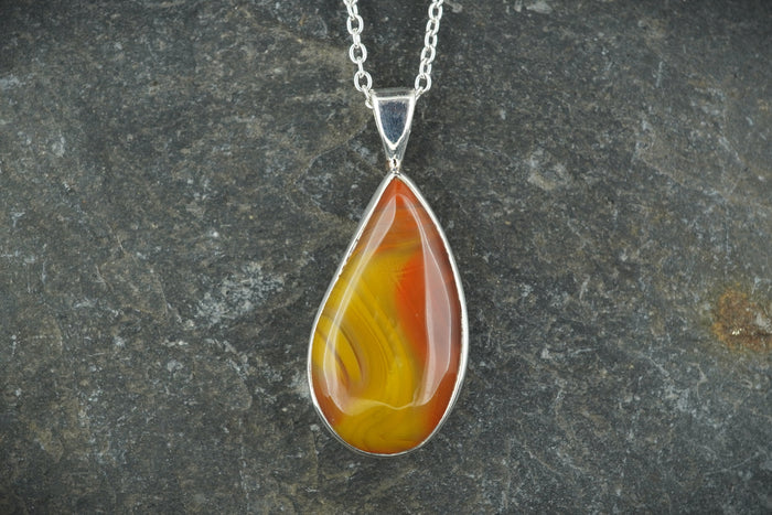 Burn Anne Agate Sterling Silver Pendant