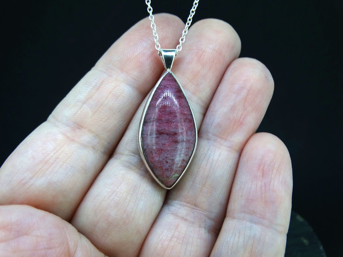 Thulite Sterling Silver Pendant