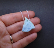 Larimar Nugget with Sterling Silver Chain