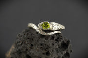 Peridot Sterling Silver Serpent Ring