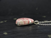 Rhodochrosite Sterling Silver Drop Pendant