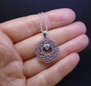 Lewisian Celtic Sun Sterling Silver Pendant