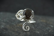 Cairngorm Quartz Sterling Silver Celtic Ring