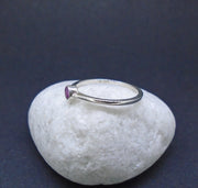 Pink Sapphire Sterling Silver Ring
