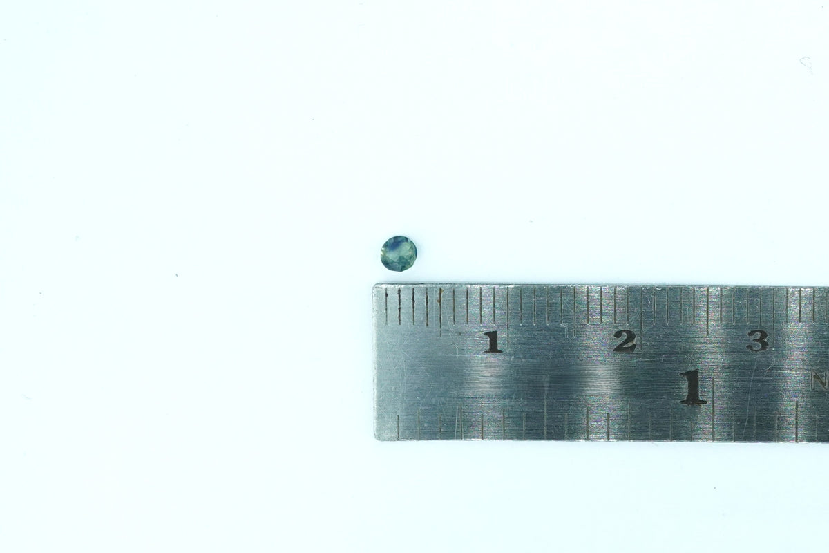 Round Light Blue/Teal Green Rare Scottish Sapphire Gemstone