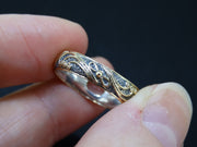 Scottish Chalcedony Scottish Gold and Sterling Silver Waves Ring