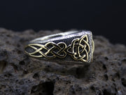 Scottish Ardownie Amethyst with Scottish Gold and Sterling Silver Ring