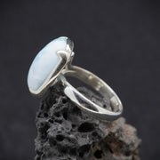 Larimar Adjustable Sterling Silver Ring