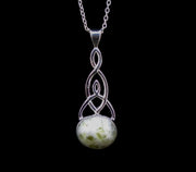 Iona Marble Celtic Knot Sterling Silver Pendant
