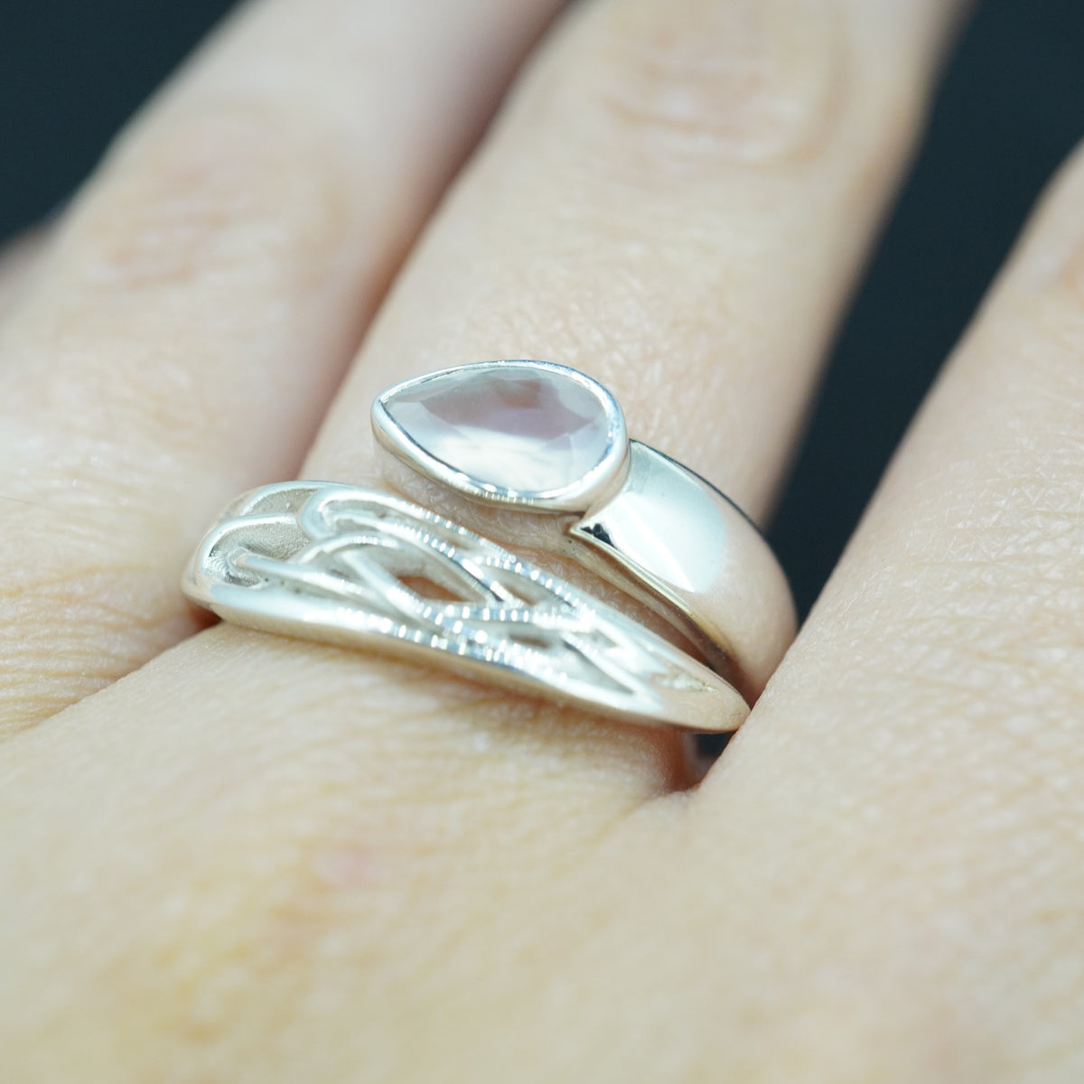 Scottish Chalcedony Sterling Silver Fancy Ring