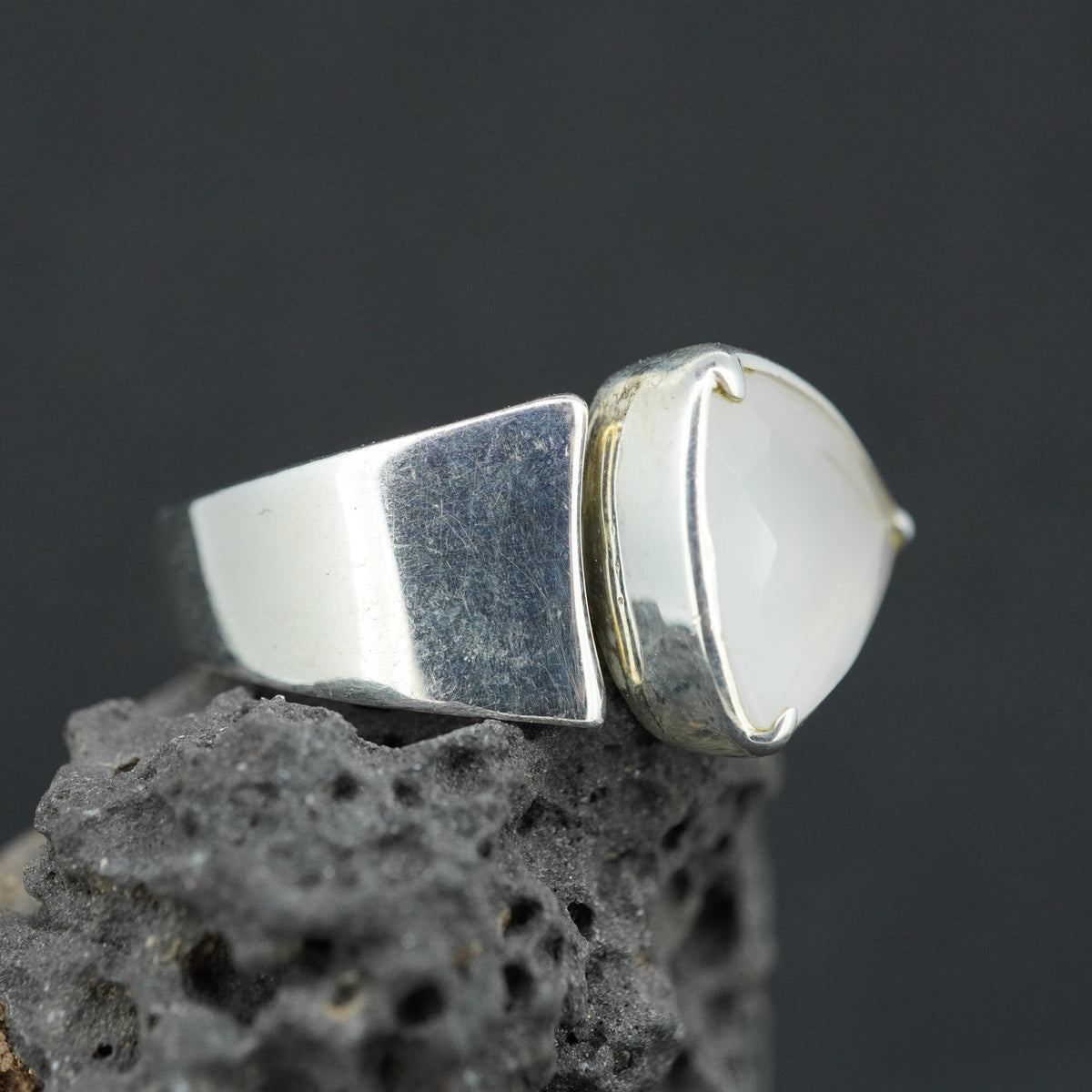 Scottish Chalcedony Sterling Silver Ring