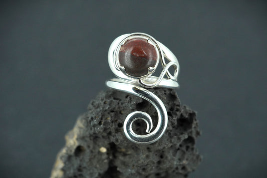 Arthur's Seat Jasper Sterling Silver Spiral Ring
