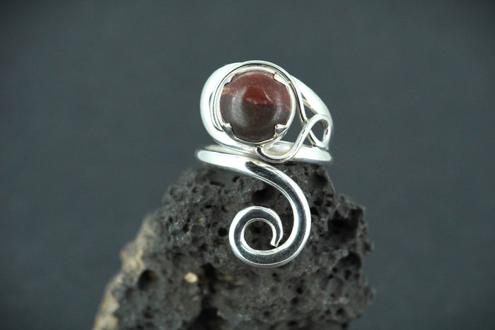 Arthur's Seat Jasper Sterling Silver Spiral Ring