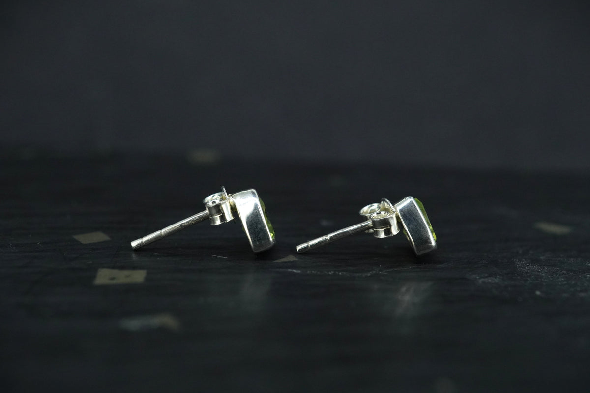 Peridot Sterling Silver Stud Earrings
