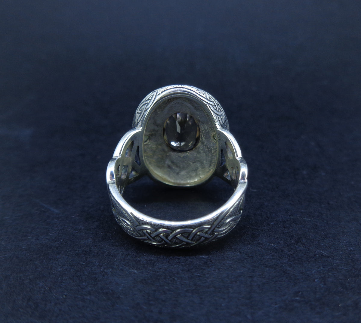 'Tatha' Perthshire Smoky Quartz & Misty Diamond, Scottish Gold & Silver Ring
