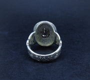 'Tatha' Perthshire Smoky Quartz & Misty Diamond, Scottish Gold & Silver Ring
