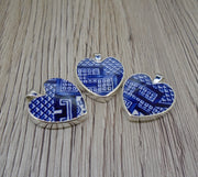 Old Willow 'Geometric' Sterling Silver Heart Pendant