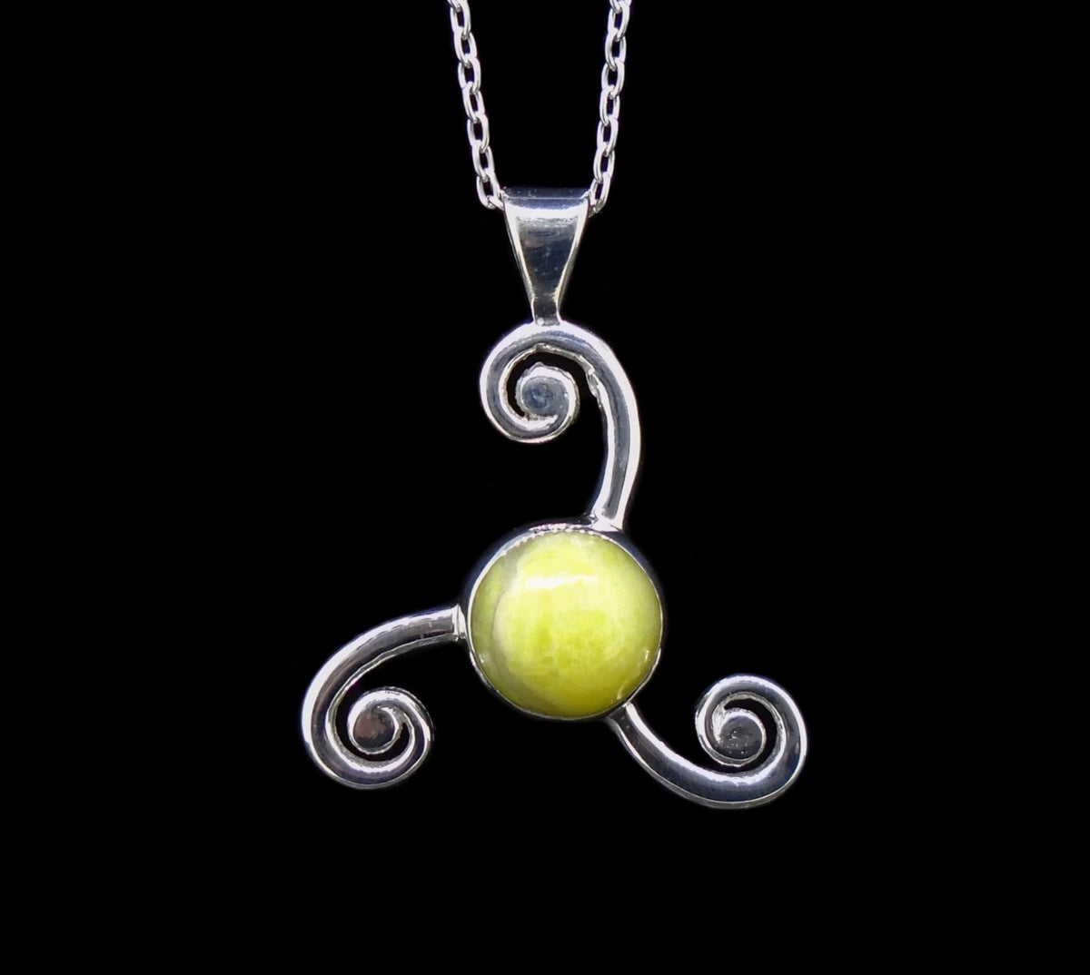 Highland Marble Pictish Wheel Sterling Silver Pendant