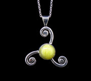 Highland Marble Pictish Wheel Sterling Silver Pendant