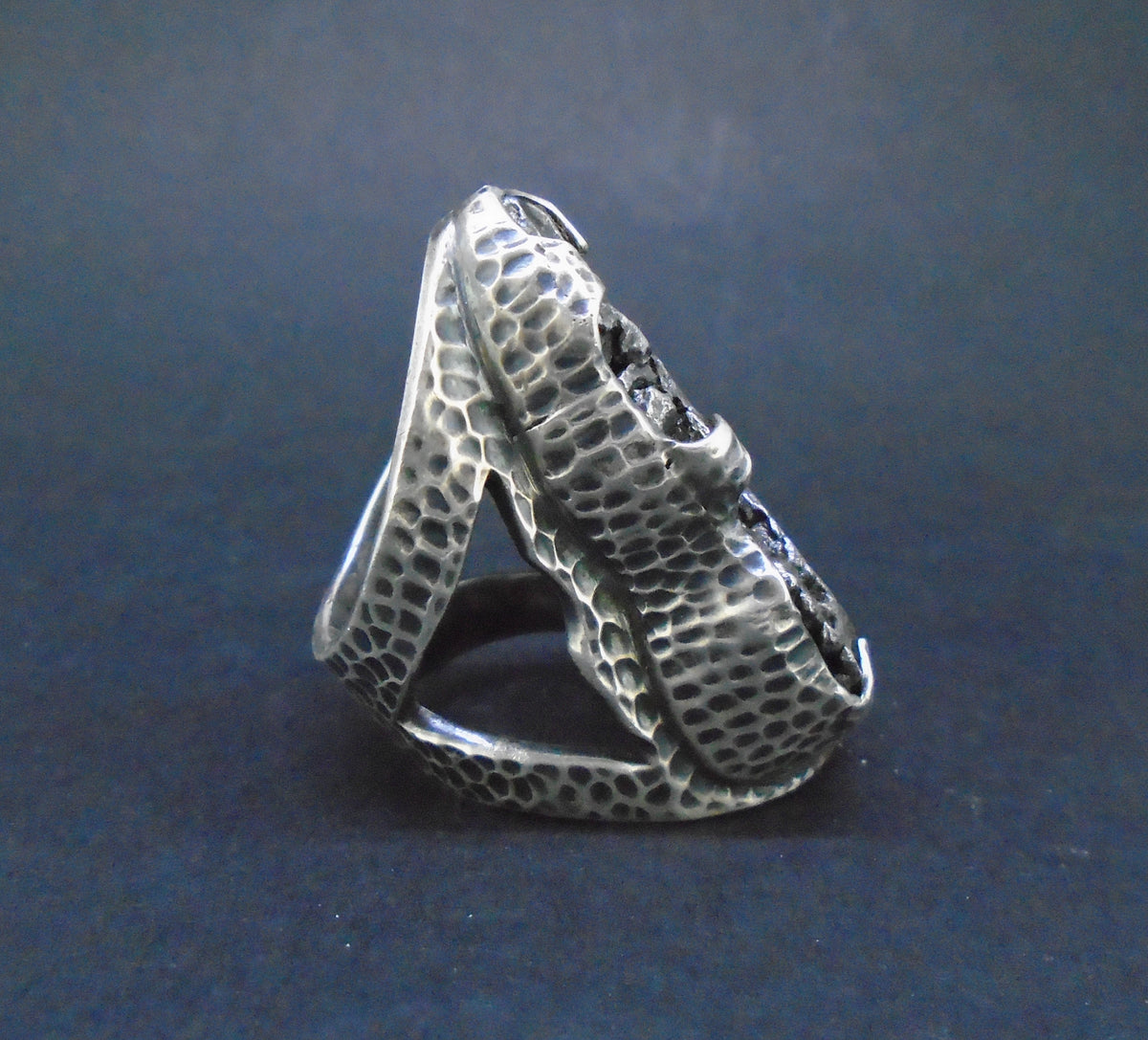 'Star-kindler' Colossal Meteorite Sterling Silver Ring