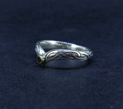 Elie Ruby & 14ct Scottish Gold Sterling Silver Ring
