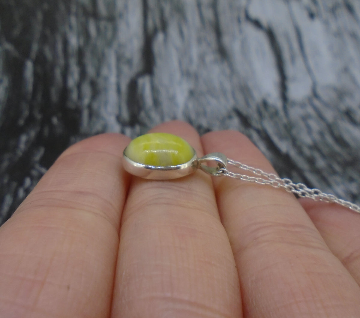 Petite Highland Marble Sterling Silver Pendant