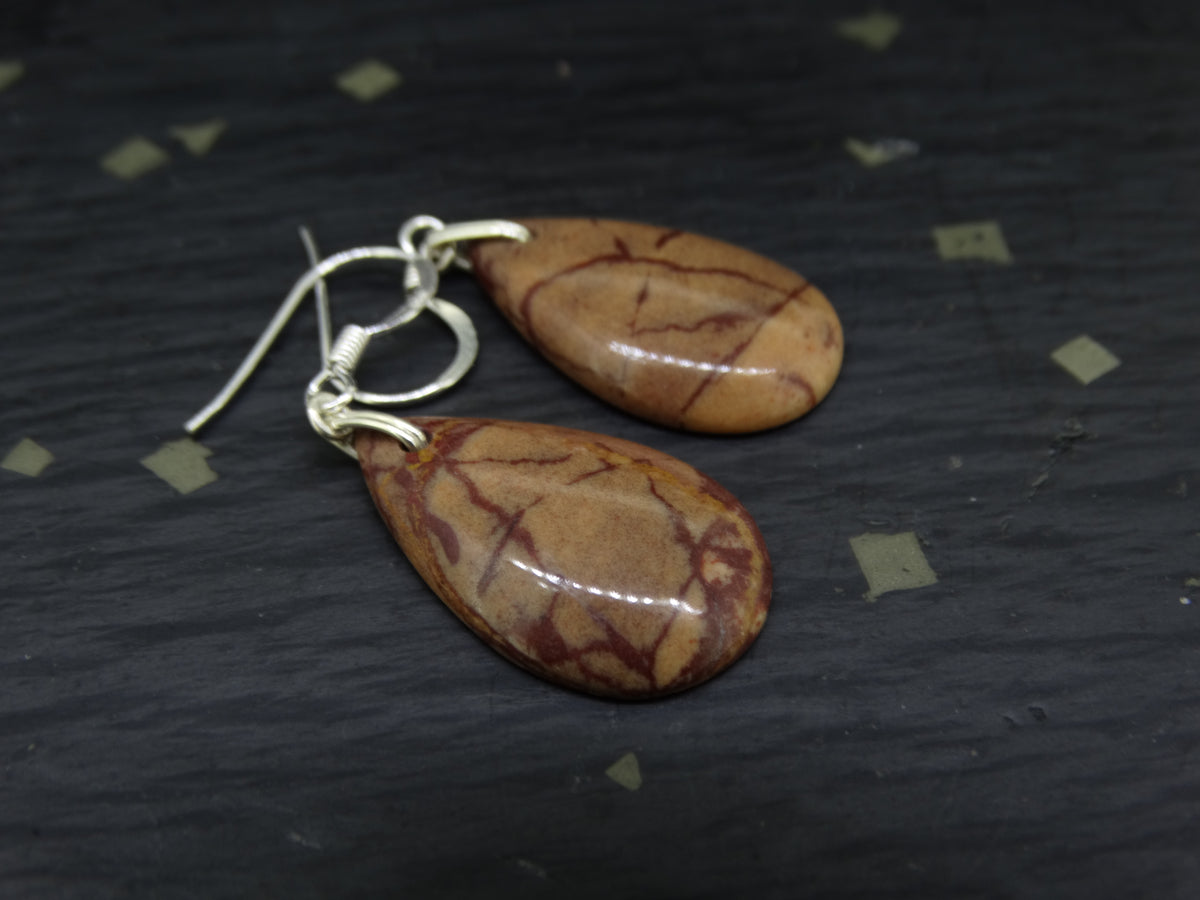 Arthur's Seat Jasper Sterling Silver Drop Earrings
