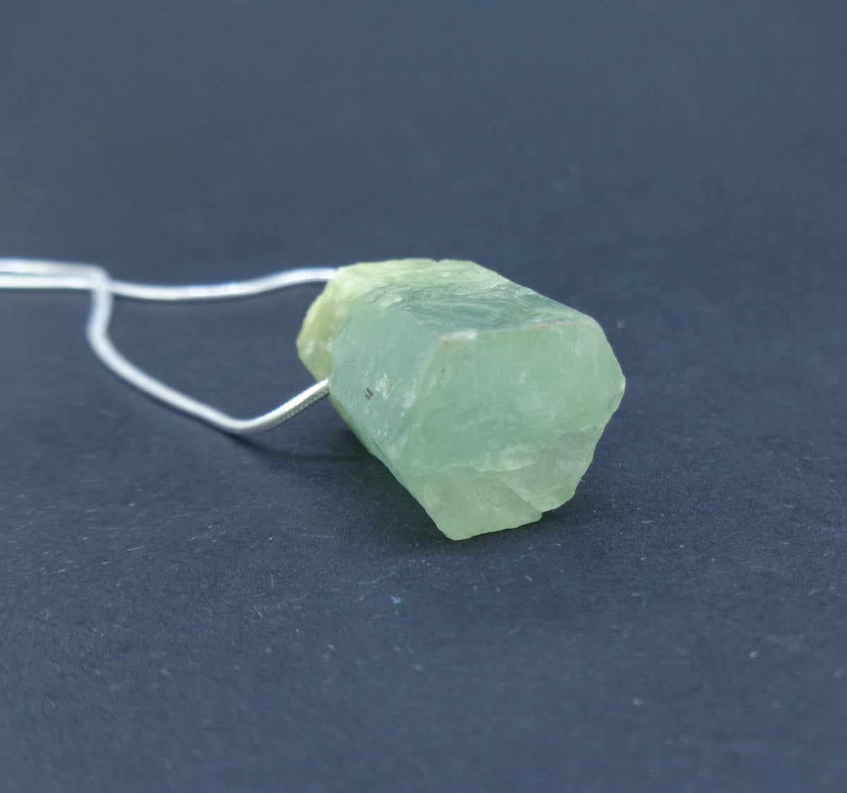 Rough Aquamarine Sterling Silver Necklace
