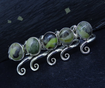Skye Marble Celtic Sterling Silver Ring