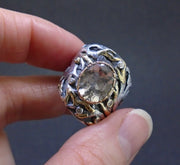 'Freumhan' Perthshire Smoky Quartz & Diamond Scottish Gold & Silver Ring