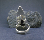 Fossilised Shark Tooth Sterling Silver Ring