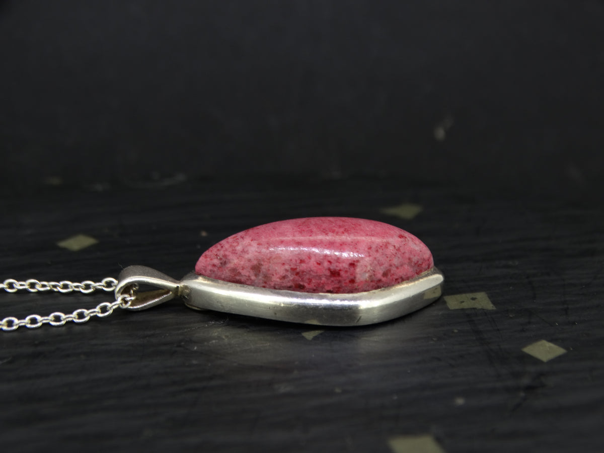Pink Thulite Sterling Silver Pendant