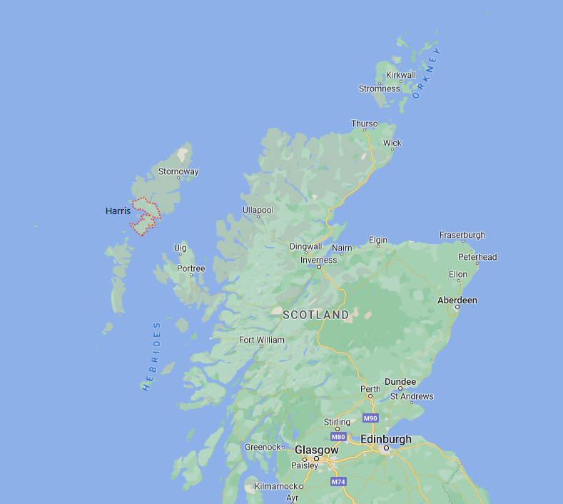 'Na Hearadh' Harris Serpentine on a Scottish Gold & Silver Pendant