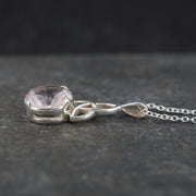 Rose Quartz Sterling Silver Celtic Knot Pendant
